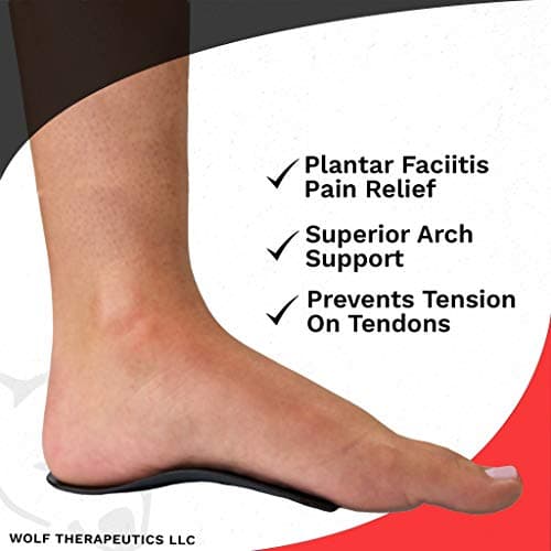 Dr. Wolf Arch Support Orthotic Inserts: Plantar Fasciitis Insoles for Men, Women's Arch Support (Men's 5/6, Women's 7)