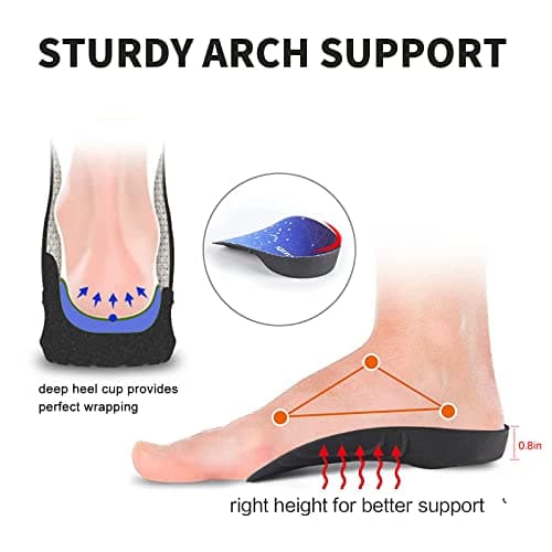 Arch Support Insoles for Overweight People, Plantar Fasciitis Relief for Women & Men