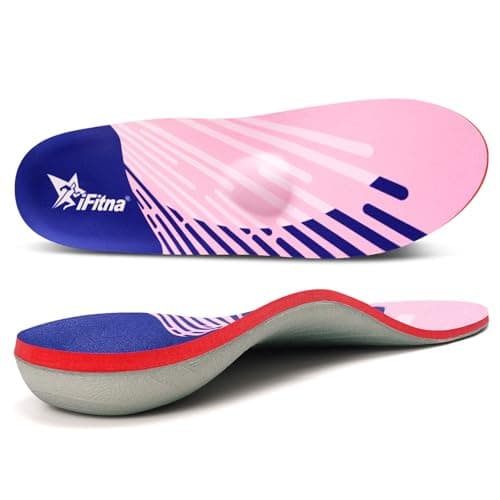 iFitna Classic Full-Length Orthotic Insoles with Arch Support Blue03 — Gradient Pink