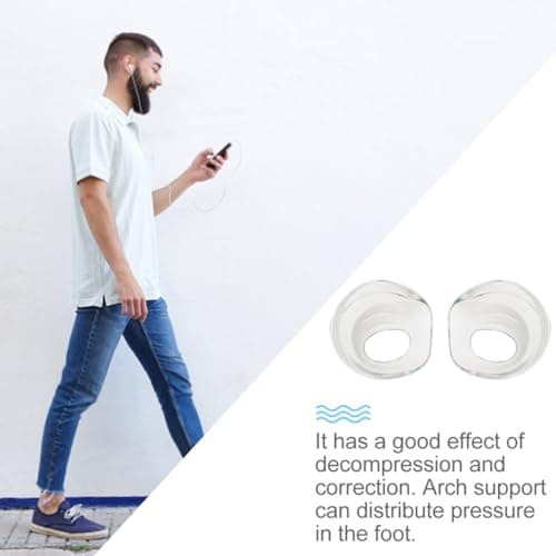 Healifty 2 Pair Silicone Gel Heel Cups - Foot Comfort Pads for Plantar, Heel & Achilles Support