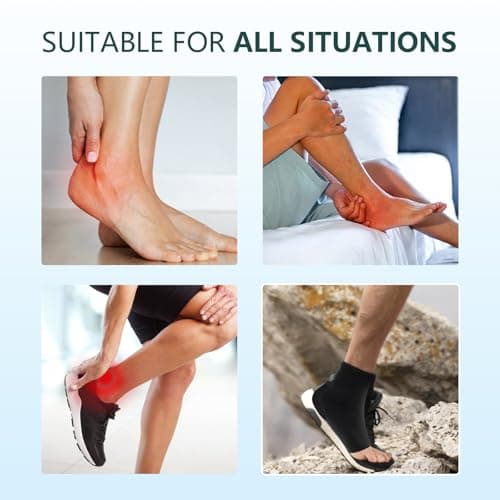 Achilles Tendon Heel Protector - Gel Compression Socks for Foot Pain - XL