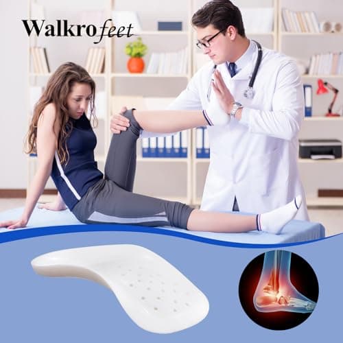 3/4 Arch Support Orthotics Relieve Plantar Fasciitis & Foot Pain (White, Men 6-8.5/Women 8-10.5)