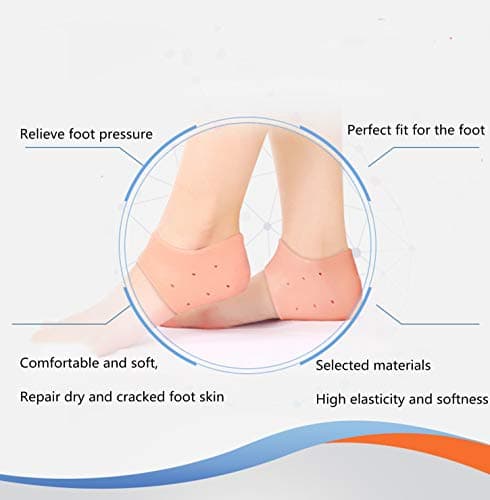 Unisex Silicone Heel Cups for Pain Relief and Cracked Heels