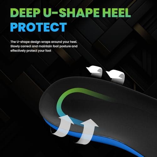 Welnove High Arch Support Orthotics Insoles - Plantar Fasciitis Pain Relief for Flat Feet, Heel Spurs & All-Day Standing