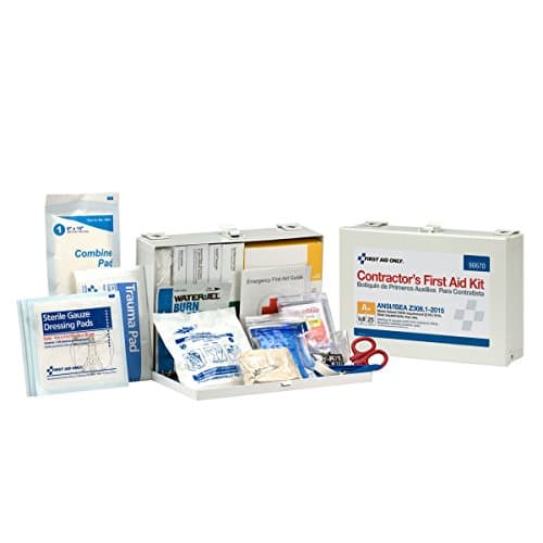 25-Person ANSI A+ Contractor Emergency First Aid Kit for Home Renovation, Job Sites, and Construction Vehicles, 182 Piec