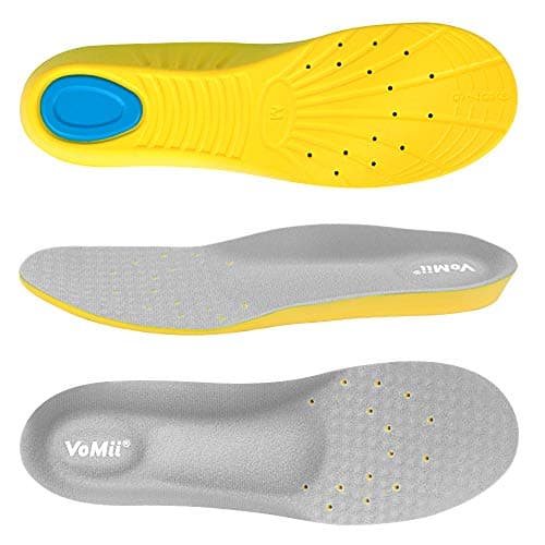VoMii Memory Foam Shoe Insoles for High Arch Support and Plantar Fasciitis Relief