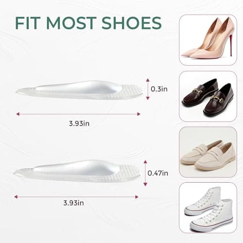 Welnove Gel Arch Support Insoles for Flat Feet - Plantar Fasciitis Pain Relief, Men & Women