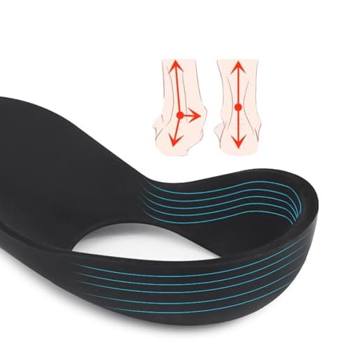 High Arch Supports Orthotics Shoe Insoles, Relieve Foot Pain & Over-Pronation(S/M/L)-bkM