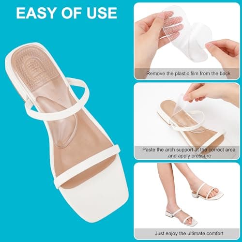 Gel Arch Pads for Plantar Fasciitis Relief, Medium/Small Size