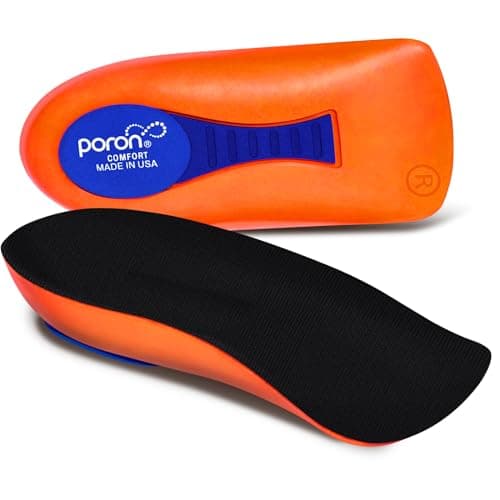 Poron-Made USA Heel Cups for Plantar Fasciitis Pain Relief (Black) — Black