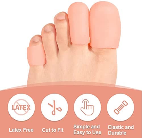 Bukihome Toe Protectors, Silicone Pain Relief for Corns and Blisters (6L+6M+4S)