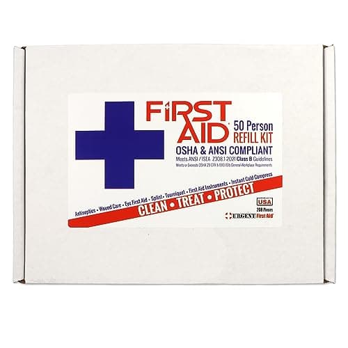 ANSI 2021 Class B First Aid Kit Refill, 50 Person, 208 Pieces