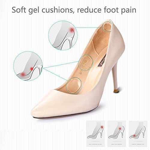Self-Adhesive Silicone Gel Heel Pads for Women's Shoes - Pain Relief and Comfort