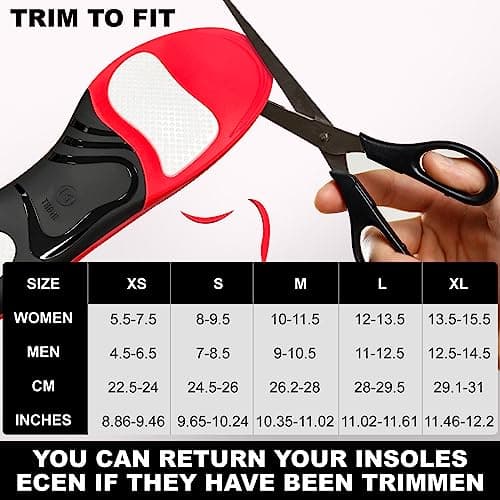 High Arch Support Insoles for Plantar Fasciitis Pain Relief
