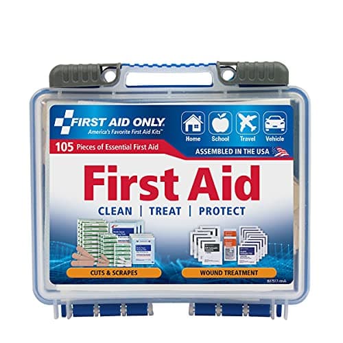 First Aid Only 91249 On-The-Go Emergency Kit for Car, Travel, Home & Business