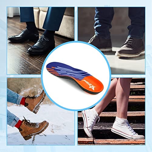 iFitna High Arch Support Insoles for Flat Feet Pain Relief (Men/Women)
