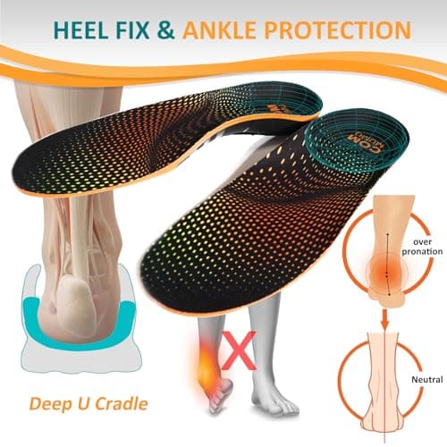 High Arch Support Insoles for All-Day Standing, Plantar Fasciitis Pain Relief
