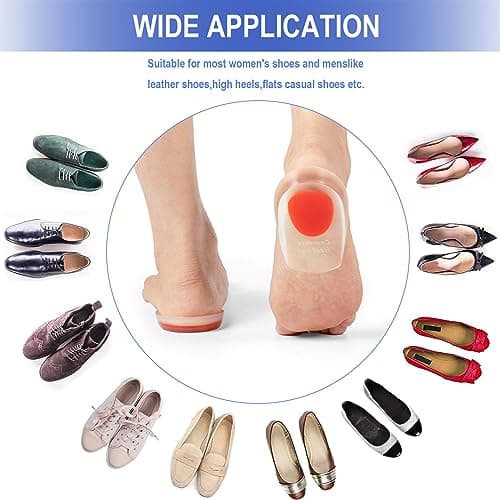 Plantar Fasciitis Heel Cups for Pain Relief and Foot Support (2 Pairs)