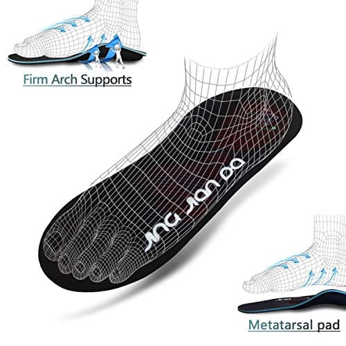 Severe Flat Feet Arch Support Insoles for Plantar Fasciitis, Over Pronation & Foot Pain
