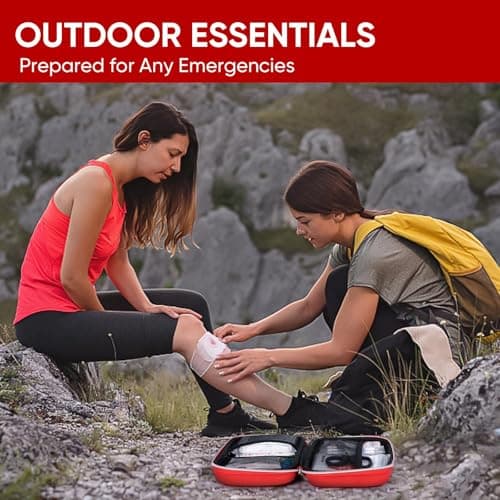 Pteromy 300 Piece Portable First Aid Kit with Hard Case
