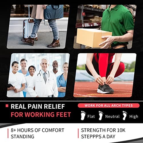 Anti Fatigue Arch Support Shoe Insoles for Men and Women with Foot Pain