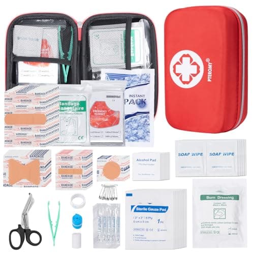 Pteromy 300 Piece Portable First Aid Kit with Hard Case