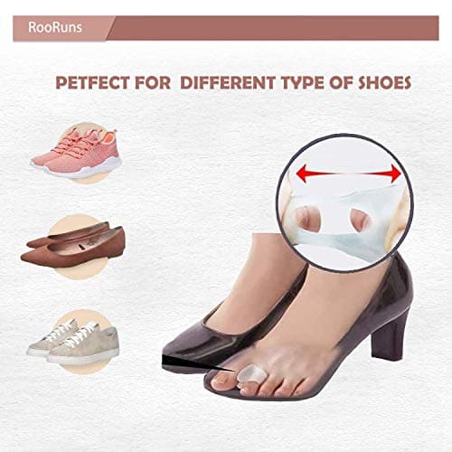 White Gel Toe Separators for Women with Overlapping Toes and Bunions