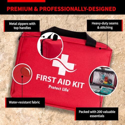 Protect Life Business First Aid Kit for Office, School & Commercial Use - 200 Pieces