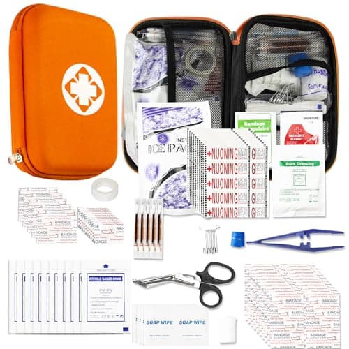 Emergency Survival Kit 275pcs Home Travel Hiking Camping Essentials — Orange-273Pcs