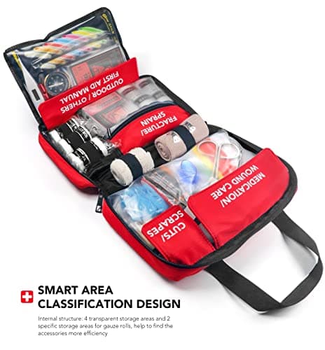 Compact Waterproof First Aid Kit for Emergencies - Home, Office, Car, Travel, Outdoor