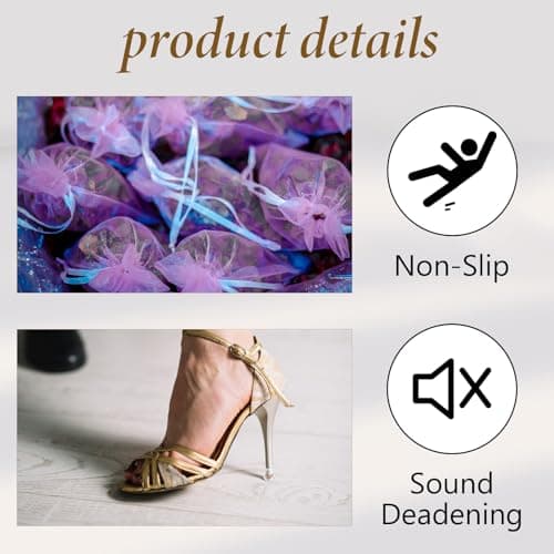 Cobee Anti-Slip Heel Caps, Noise Reducing, Black & Transparent, 8 Pairs for Women's High Heels