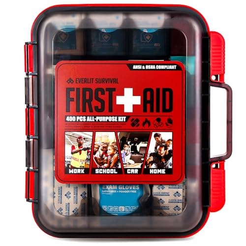 400 Piece Emergency First Aid Kit for Home, Office, School, Car, and Business