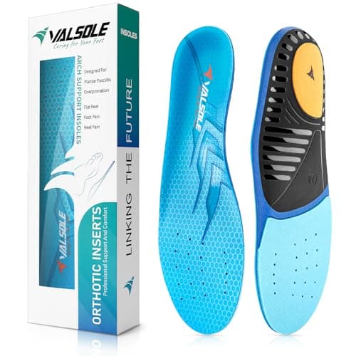 VALSOLE High Arch Support Insole, 220+ lbs, Plantar Fasciitis Pain Relief — Orchid