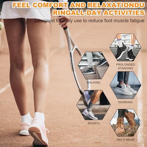 Heavy Duty Plantar Fasciitis Insoles, Arch Support for Standing & Walking - L