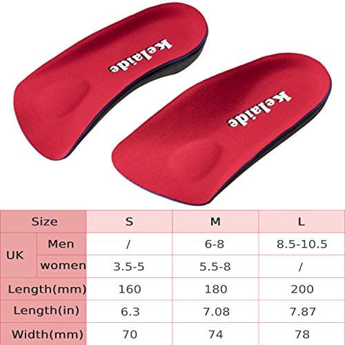Kadalafil 3/4 Orthotic Inserts for Plantar Fasciitis - Flat Feet Relief Orthotics