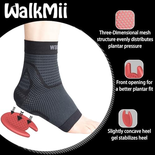 Compression Sleeve Socks for Heel Pain and Spurs, 1 Pair