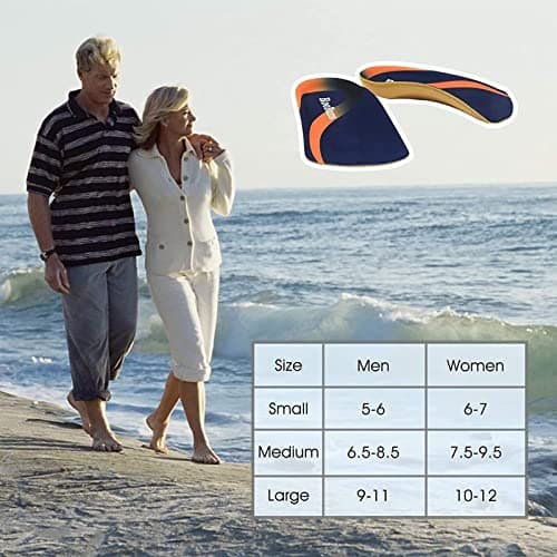 RooRuns High Arch Support Insoles, Plantar Fasciitis Relief, Metatarsal Pads, Flat Feet Relief, Heel Pain S