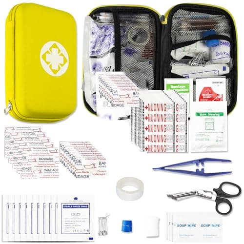 Red 300PCS Home & Hiking First Aid Kit for Emergency Gear — 274Pcs-Yellow