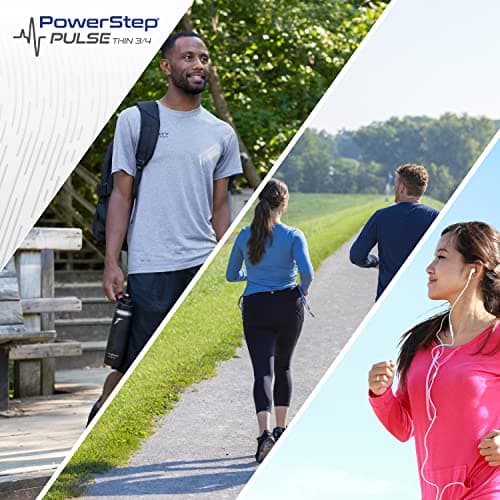 PowerStep Pulse 3/4 Orthotics - Arch Support & Pain Relief for Running Shoes - Made in USA