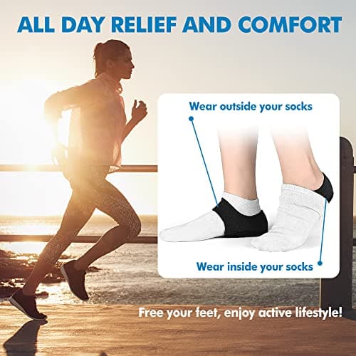 Heel Protectors for Foot Pain Relief - 2PCS Silicone Cushions for Plantar Fasciitis