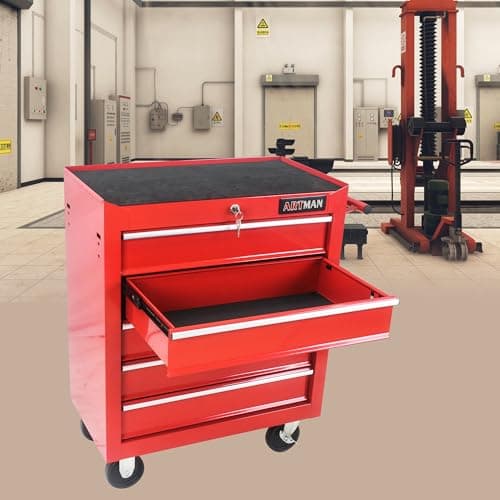 Compact Multifunctional Tool Cart with 5 Drawers and Wheels for Efficient Organization