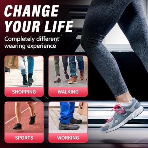 Men's Plantar Fasciitis Insoles - Arch Support & Shock Absorbing Gel for Flat Feet Relief