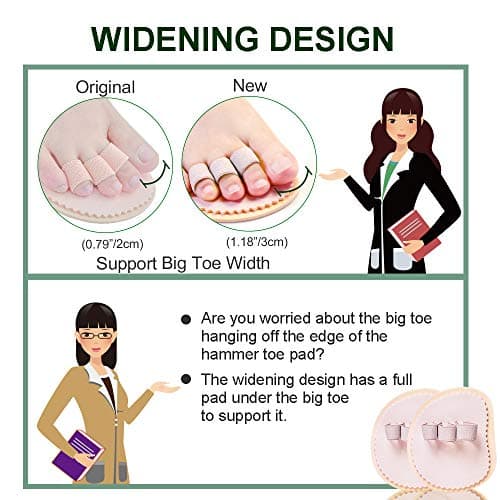 Toe Straightener for Hammer Toes - Pack of 2 - Claw Toe Correction