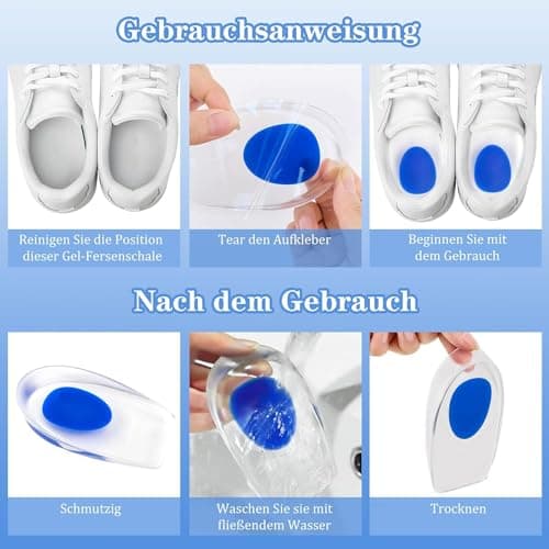 Plantar Fasciitis Heel Cups for Pain Relief and Foot Support (2 Pairs)
