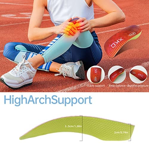Orthotic Inserts for Women - Plantar Fasciitis, Flat Feet, Over-Pronation Relief (Women's Size 7.5-9.5)