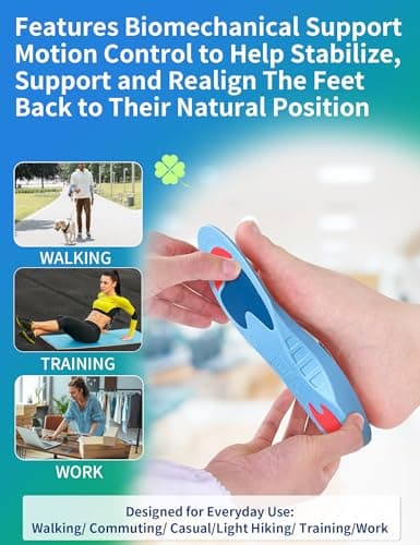 XXL Orthotic Insoles for Plantar Fasciitis and Over-Pronation Relief