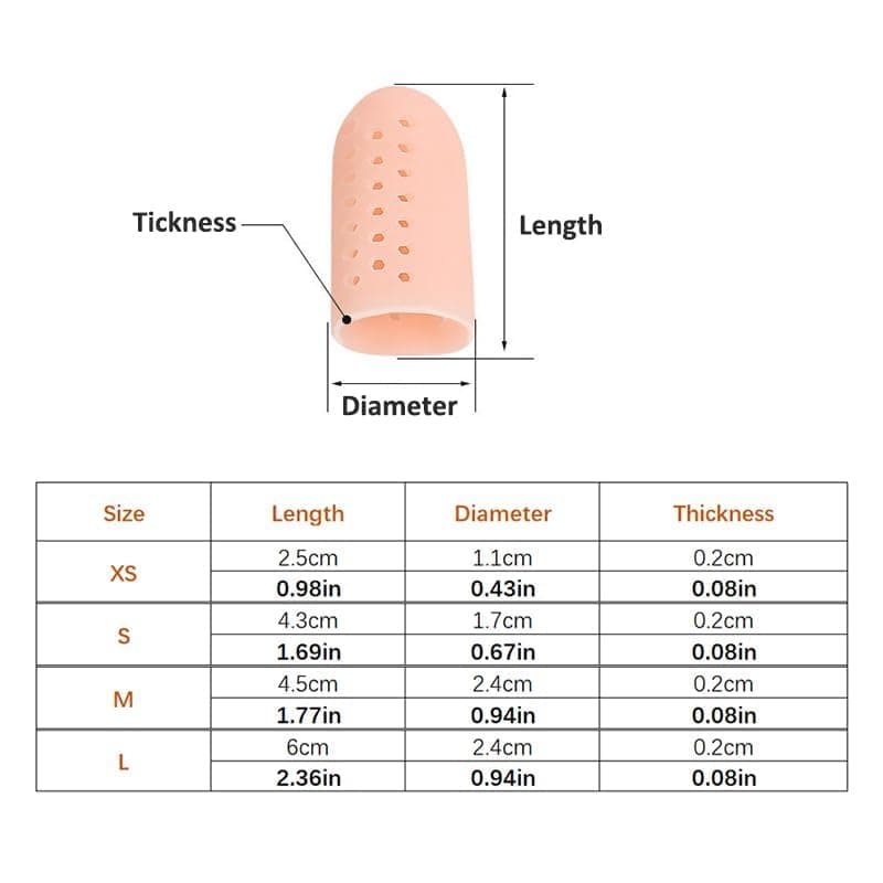 RooRuns White Toe Protector - 6 Pairs