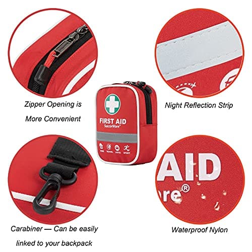 SuccorWare 130-Piece First Aid Kit with Hospital Grade Supplies - Emergency Blanket & Bandages - Ideal for Home, Outdoor