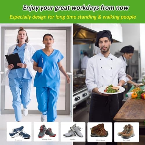 Orthopedic Insoles for Men Standing All Day in Work Boots