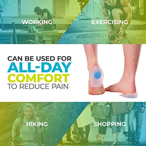 BraceAbility Heel Spur Cups | Medical-Grade Silicone Plantar Fasciitis Cushions & Gel Foot Orthotics (Pair - X-Large)